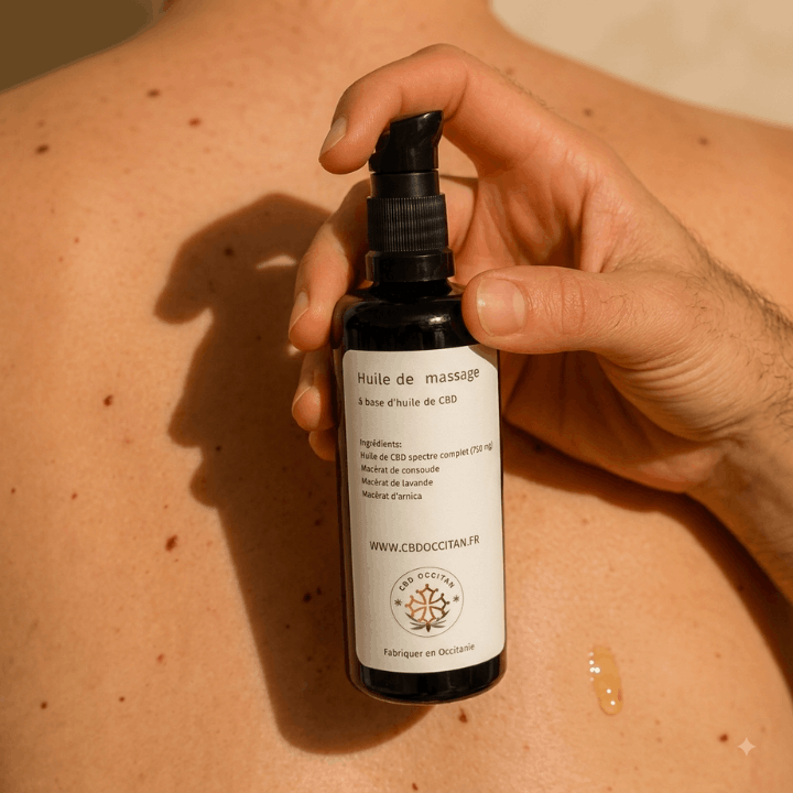 huile-massage-cbd (5) (1) huile de massage au CBD BIO 750mg Full Spectrum par CBD Occitan