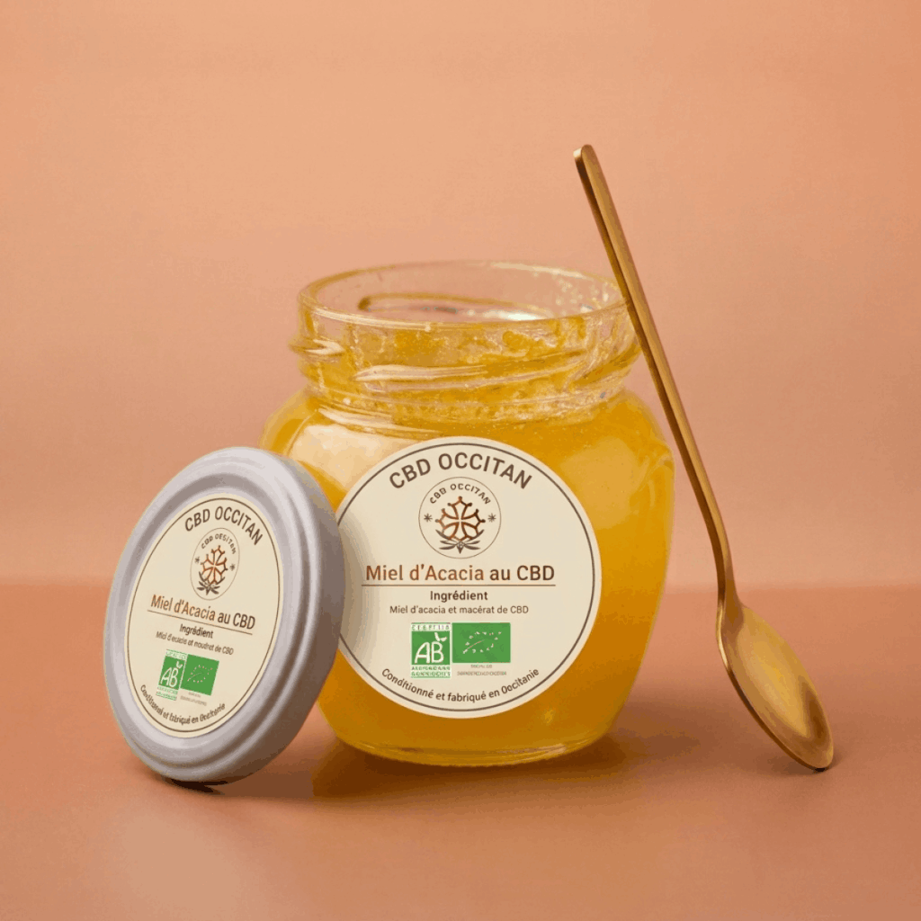 miel acacia bio au CBD l'Or Occitan par CBD Occitan