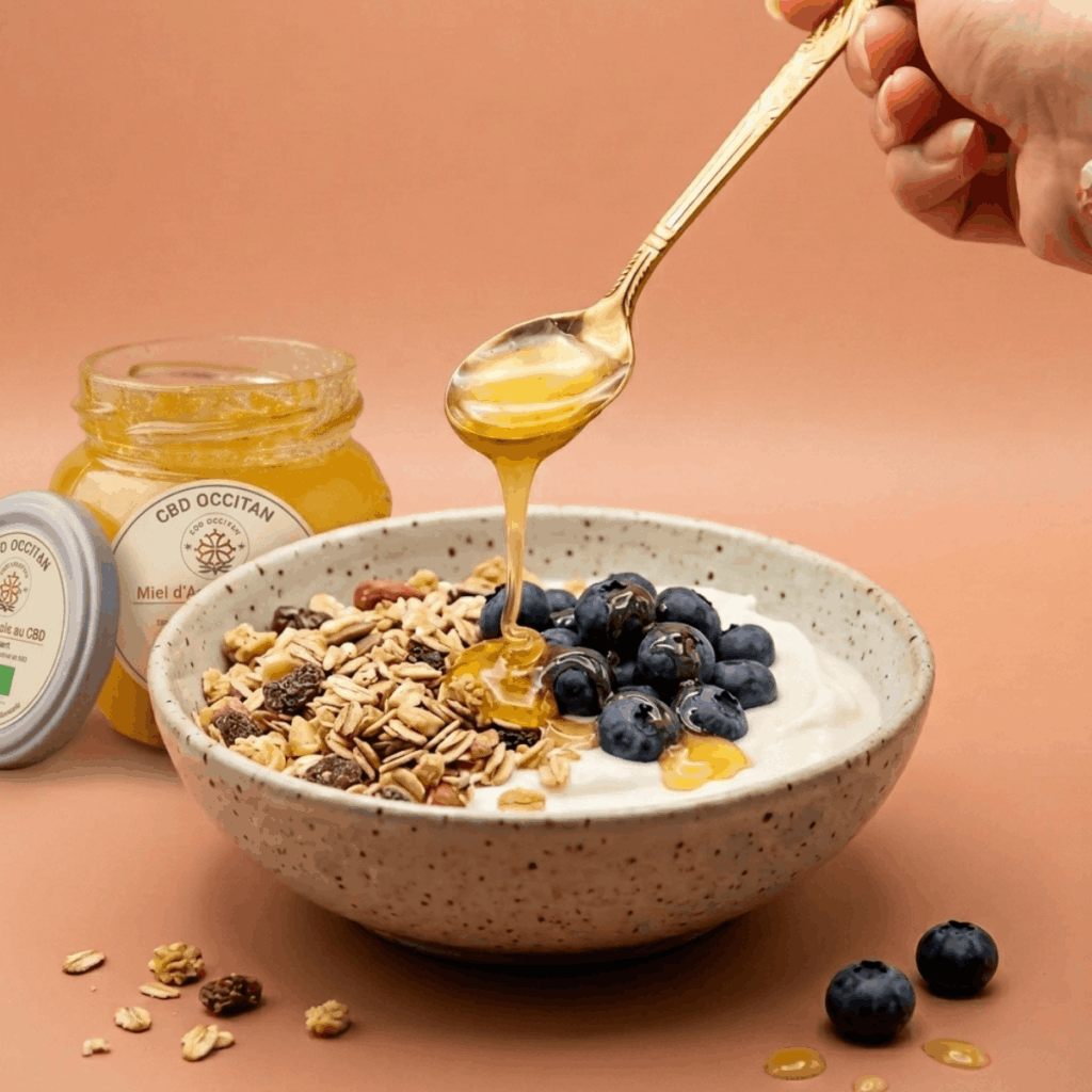 miel acacia bio au CBD l'Or Occitan par CBD Occitan