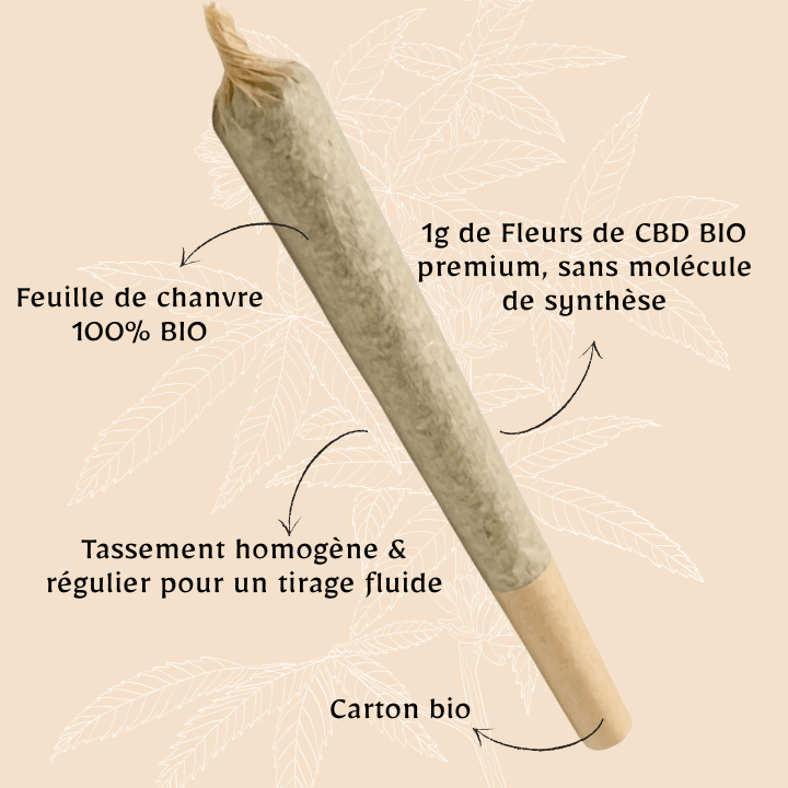 pre-roll CBD BIO par CBD Occitan