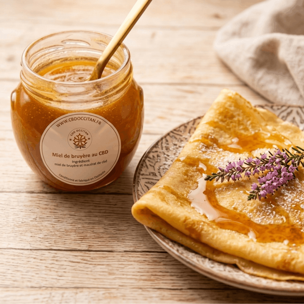 miel de bruyère au CBD médaille d'or par CBD occitan
